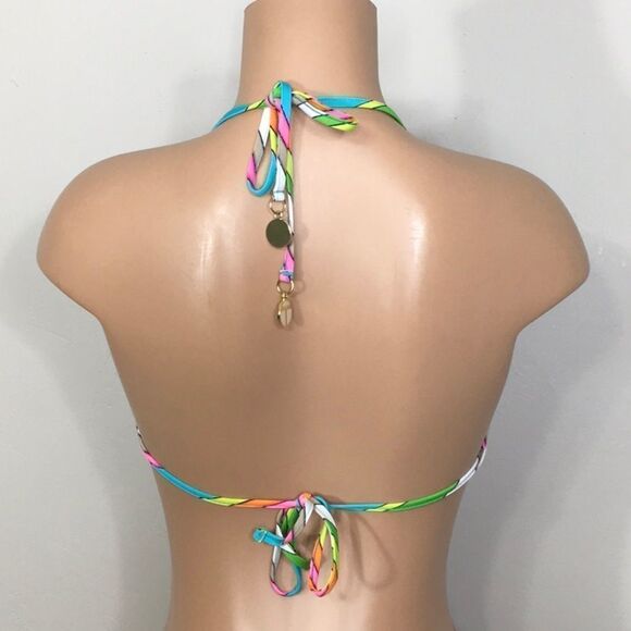 Trina Turk multi stripe triangle bikini top. size 6   NWT - Picture 5 of 8